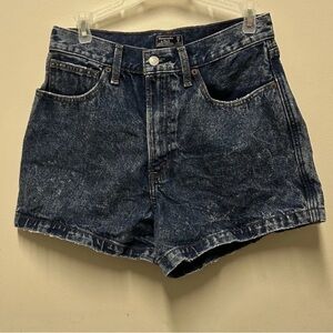 Abercrombie & Fitch Sz 8 Natural Rise Acid Wash Blue Jean Shorts 28”